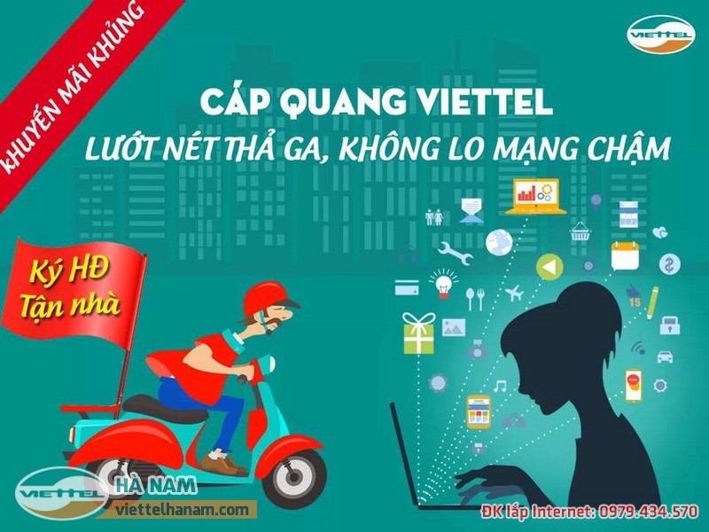 Lắp internet Viettel Hà Nam lướt Web thả ga